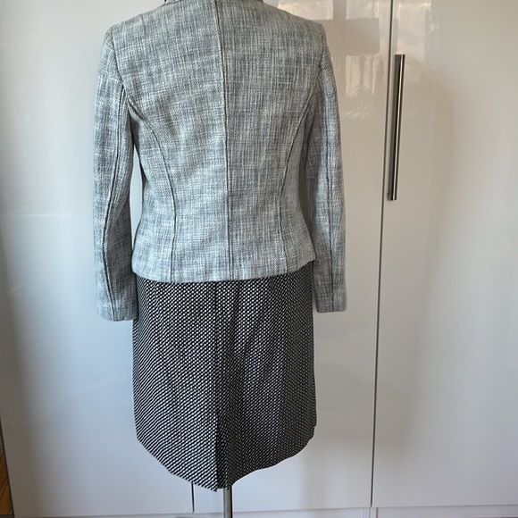 Sigrid Olsen Suite Jacket & Skirt in White/Black Size-12 - Picture 4 of 11